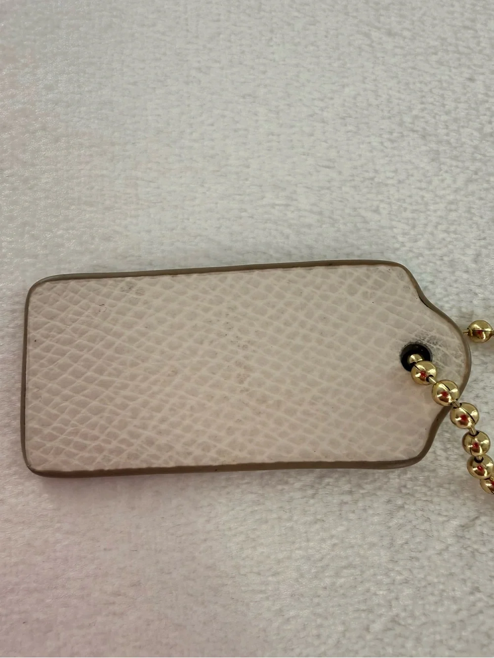 Coach Cream Bag Tag